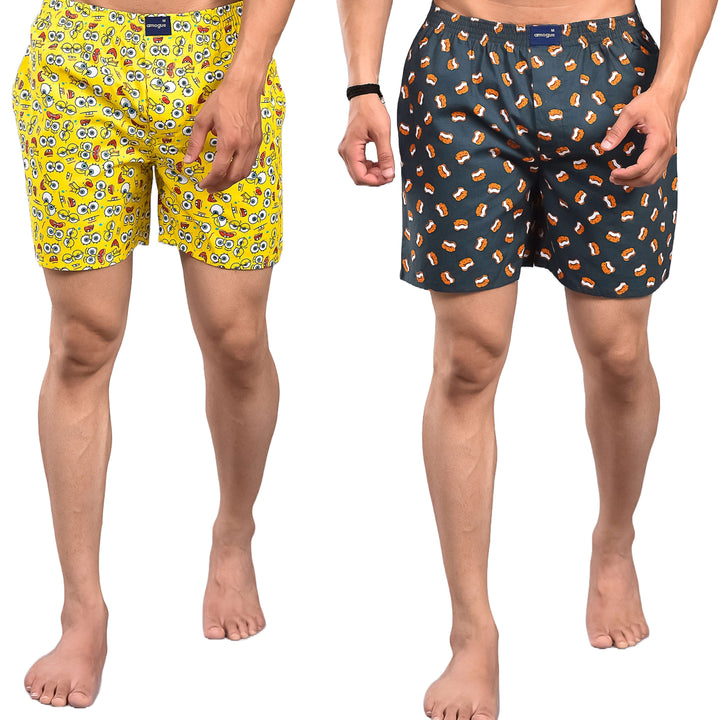 Cookie Emoji Funky Printed Men Boxers Combo