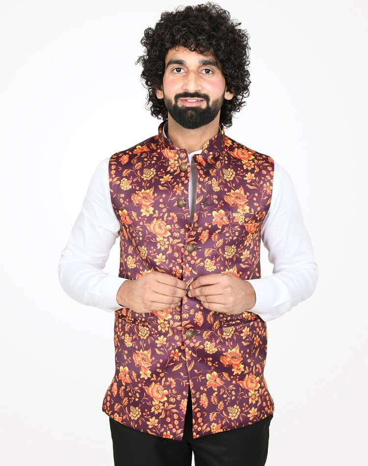 Mustard Yellow Bandi Bandhani Print Mens Kurta Set With Waistcoat,nehru  Jacket, Modi Jacket,designer Half Jodhpuri Jacket With Kurta Pajama - Etsy