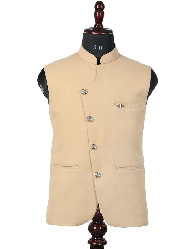 Knitted Nehru Jacket Pattern, Leaf Panel, Mail Order Pattern 7023