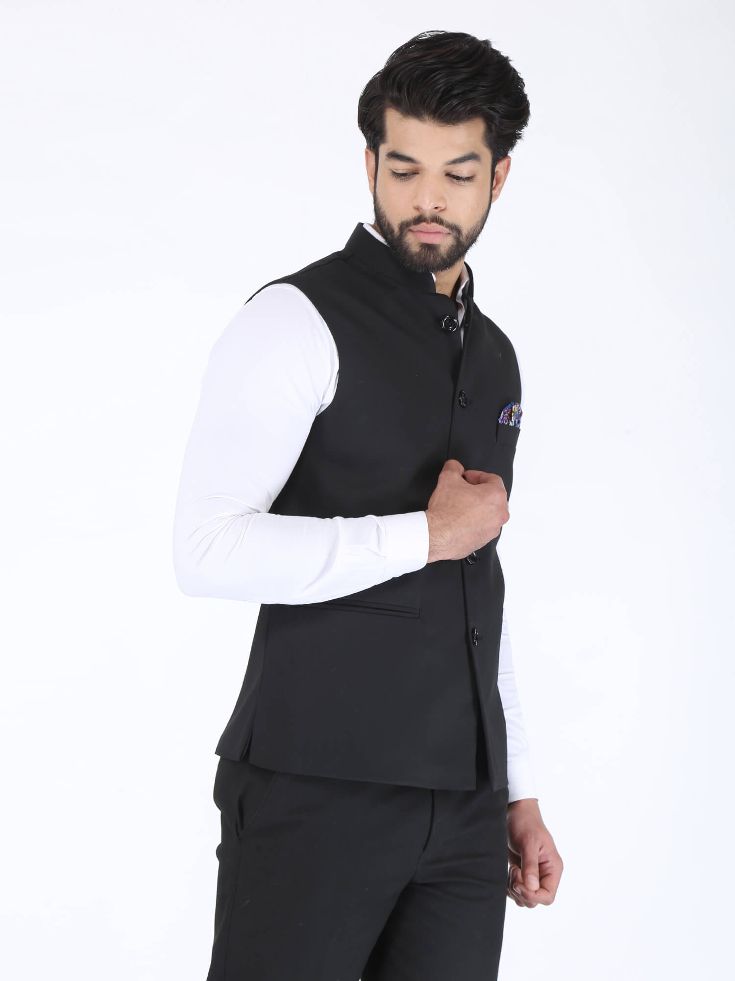 Buy Fabindia Black Pure Cotton Nehru Jacket - Nehru Jackets for Men 1413832  | Myntra