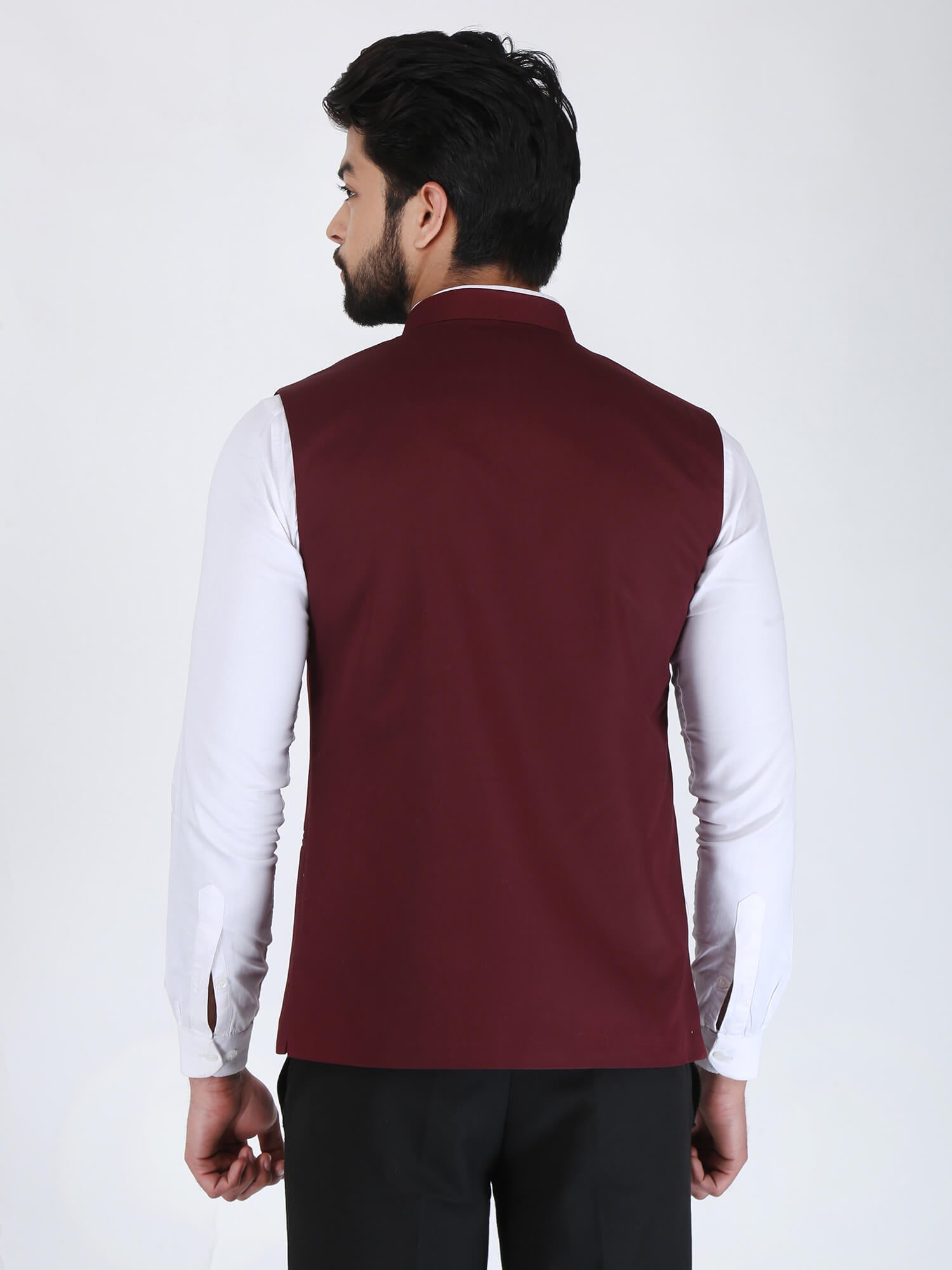 Maroon colour nehru on sale jacket