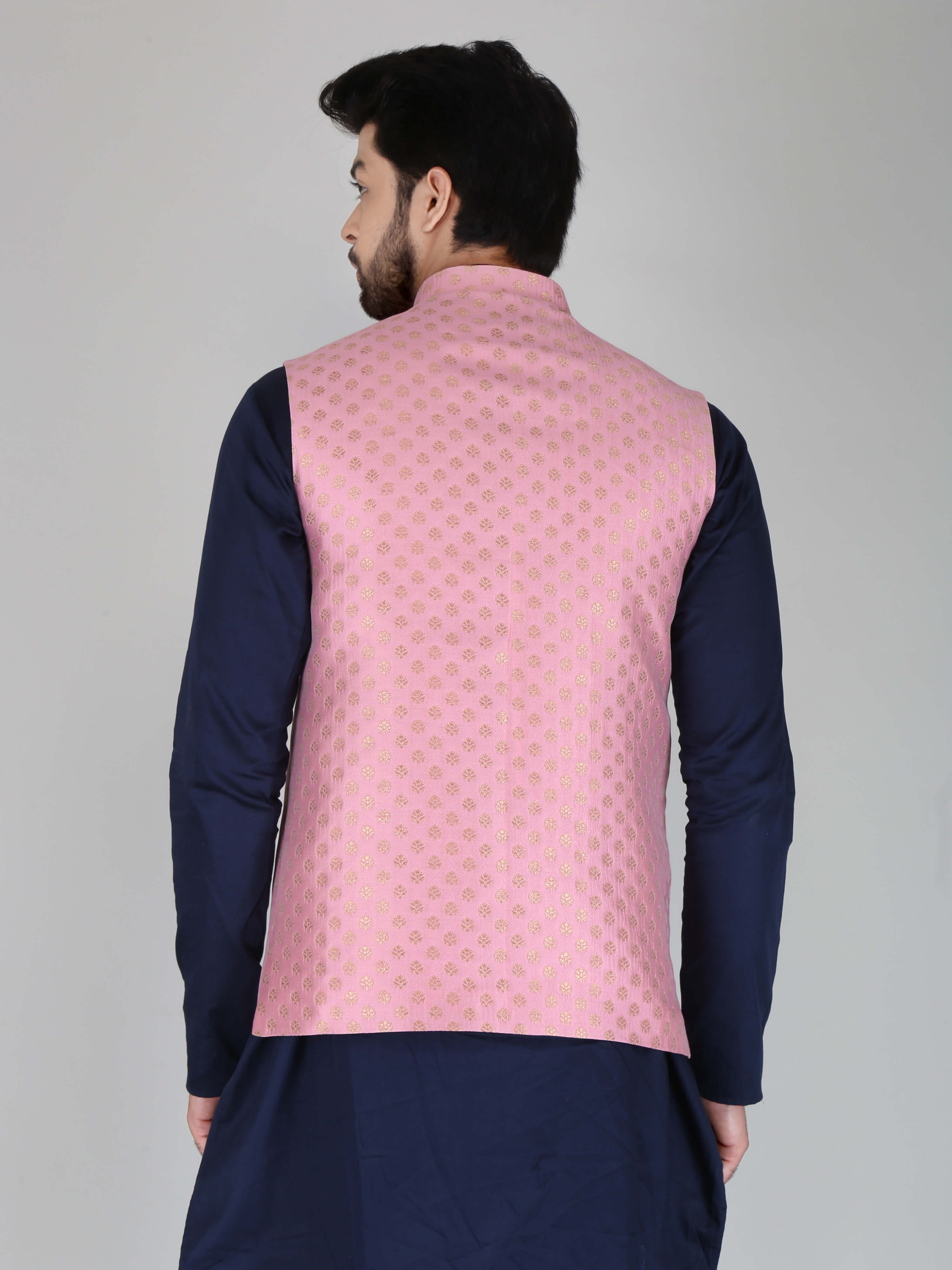 Buy Light Pink Designer Men's Nehru Jacket by Hilo Designs Online at Best  Price | Distacart