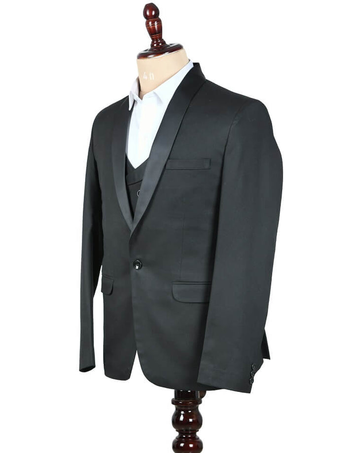 Black Tuxedo Suit with White Shirt